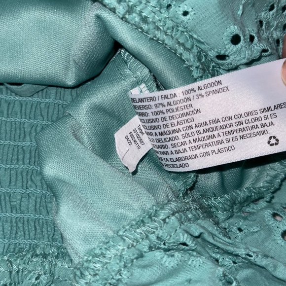 wild fable Women's Tank top Peplum Strappy Lace-Up spaghetti straps Size Large - Picture 9 of 10